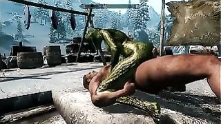 Skyrim Nord Fucks Argonian Shavee On Docks