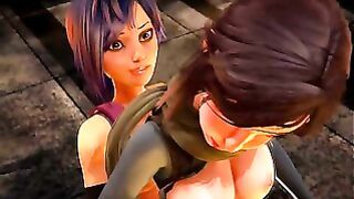 Star Wars Double Futanari – Sabine Wren Creampies Jyn Erso