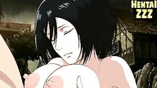 Attack On Titan – Mikasa Ackerman Gives Eren A Titjob