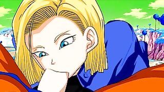Android 18 Sucking Goku’s Cock Dragon Ball Hentai
