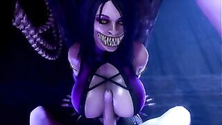 Mileena With Round Booty Riding On Big Cock