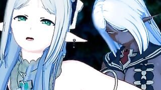 Futanari Dark Elf Fucks Light Elf