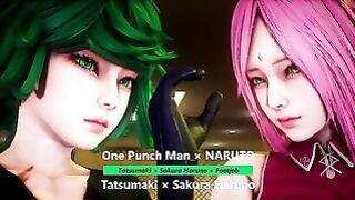 One Punch Man Naruto – Tatsumaki Sakura Haruno Footjob – Lite Version