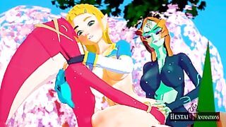 The Legend Of Zelda Is Fucked Double Penetration Futanari By Princess Mipha And Midna – Hentai Ha