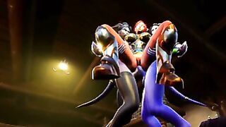 Double Demon Futa Threesome Futanari