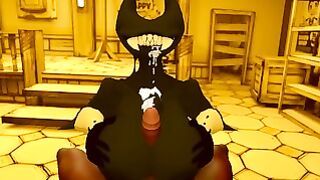 Cum On The Face Bendy And The Ink Machine Bendy Jerks Off A Dick With Her Big Breasts For A Guy