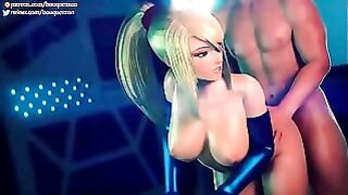 Samus Aran Gets Slammed By White Cock
