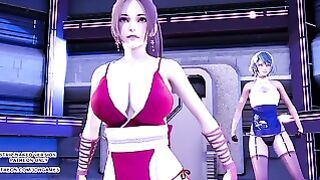 MMD Glide Marie Rose Mai Shiranui Tamaki Kasumi Doa Sexy Hot Erotic Dance 4K 60Fps