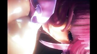 Busty Pink Haired Girl is Creampied in Forest