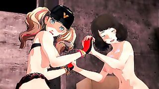 Persona – Threesome With Ann Takamaki And Kawakami Sadayo