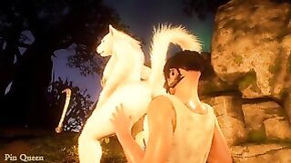 Poacher Found A White She-Wolf, Instead Of Hunting He Decided To Fuck Her Wild Life