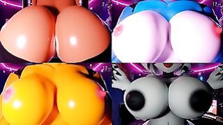 FNAF Animatronics Compilation Five Nights In Anime 3D 2