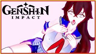 Genshin Impact – Amber Receives In School Uniform