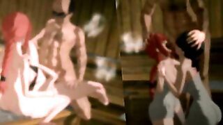 Kobeni And Makima Have Steaming Hot Sex With A Ugly Bastard – Chainsaw Man: Hot Spring Travel – Ep 4