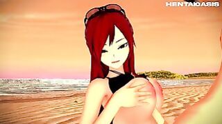 Erza Scarlet – Fairy Tail Hentai Anime 3D + POV