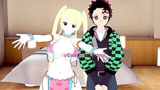 Lucy Heartfilia Dance For Tanjiro And Lets Him Fuck