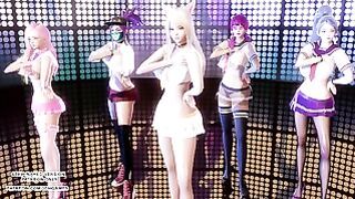 MMD Badkiz – Come Closer Sexy Kpop Dance Ahri Akali Seraphine Kaisa Evelynn League Of Legends Kda