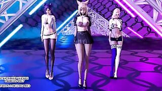 MMD Twice – Breakthrough Ahri Kaisa Seraphine League Of Legends Kda Sexy Kpop Dance 4K 60Fps