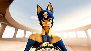 Ankha Rides Huge Cock Until Her Ass Is Filled With Cum