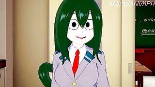 Deku And Tsuyu Asui Fuck Between Study Hours While Nobody Is Watching – My Hero Academia Hentai 3D