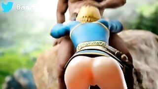 Princess Zelda Sucking A Big Black Cock