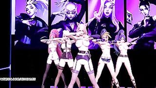 MMD K/Da – The Baddest Naked Dance Kda Ahri Akali Kaisa Evelynn Seraphine 4K 60Fps