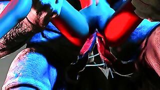 Two Members Of A Furry Monster In One Pussy Wild Life