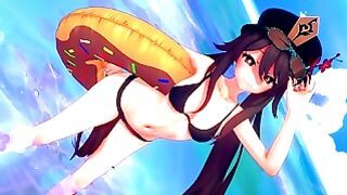 Going On A Date At The Beach With Hu Tao Hentai Genshin Impact