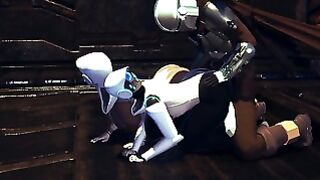 Din Djarin Having Fun With 2 Haydee Robots Starwars The Mandalorian & Haydee Crossover Parody