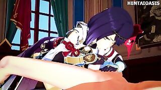 Kujou Sara Genshin Impact – Hentai 3D + POV