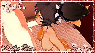 Xinyan Sucking Dick And Swallowing Cum In The Bathroom Genshin Impact Hentai
