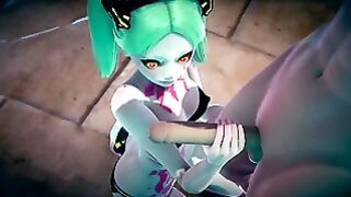 Rebecca Standing Handjob Cyberpunk Edgerunners Hentai Parody