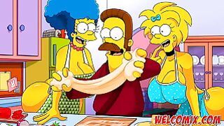 Flandis Fucking The Simptoons Hotties! Pepperoni Pizza! The Simptoons