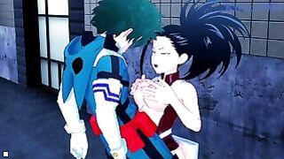 Momo Yaoyorozu And Izuku Midoriya Have Deep Sex In A Back Alley. – My Hero Academia Hentai