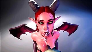 Succubus Sucks Him Dry 3D