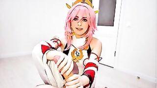 Dirty Gamer’s Dream About Yae Miko From Genshin Impact: Rough Sex Until Cumshot On Virgin Pink Pussy