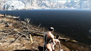 Fucked A Girl With Combat Make-Up On The River Bank Fallout, Porno Game 3D