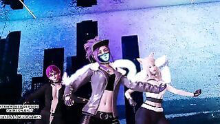 MMD Chung Ha – Bicycle Kda Ahri Akali Evelynn Sexy Kpop Dance 4K League Of Legends Hot Kpop Dance