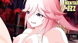 Yae Miko Gives An Aether A Titjob! Genshin Impact