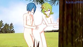 Collei And Xingqiu Have Intense Sex Outdoors. – Genshin Impact Hentai