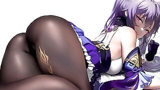 Keqing Puts You To Work! Genshin Impact Light Femdom, Edging/Denial, Feet, Creampie