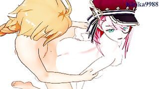 Charlotte And Aether Have Intense Sex In The Bedroom. – Genshin Impact Hentai