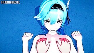 Playing With Eula Big Boobs Hentai Genshin Impact