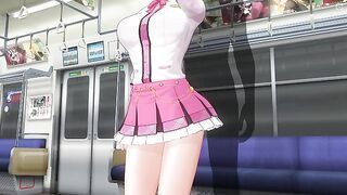 3D HENTAI Schoolgirl didn't wear panties on the train (Part 1)