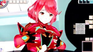 Pyra Blowjob and Boobjob (3D Hentai Game) (Xenoblade Chronicles 2) (koikatu)