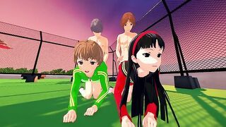 FOURSOME WITH  AND YUKIKO - PERSONA 4 PORN