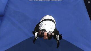 3D HENTAI POV Passionate Blowjob From Hot 2B