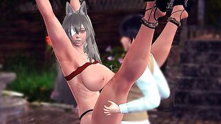 Ghislaine Dedoldia bondaged fucks BDSM hentai 3d