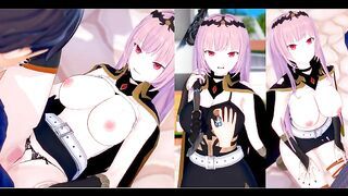 [Hentai Game Koikatsu! ]Have sex with Big tits Vtuber Mori Calliope.3DCG Erotic Anime Video.