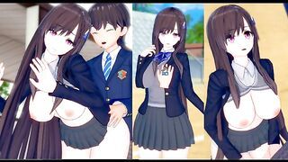 [Hentai Game Koikatsu! ]Have sex with Big tits Vtuber Domyoji Cocoa.3DCG Erotic Anime Video.